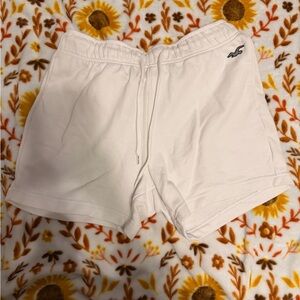 Hollister Cream Shorts with Logo
